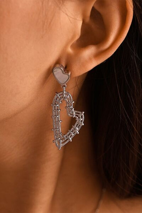 Juego de pendientes y collar de acero inoxidable